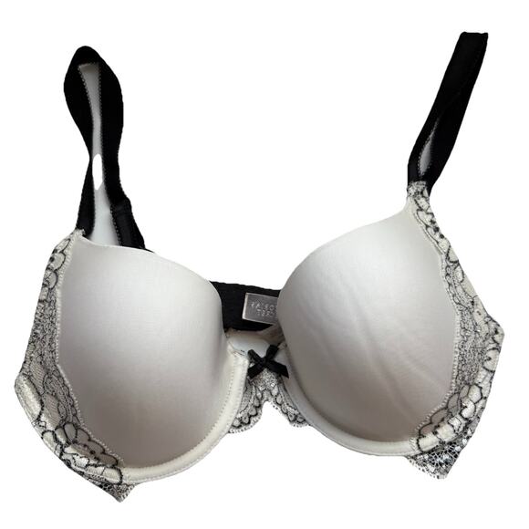 Victoria's Secret 32C Dream Angels Perfect Coverage Bra White Lace Rhinestone - Picture 1 of 9